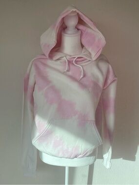KEVIN.MURPHY Pink and White Tie-Dye Hoodie